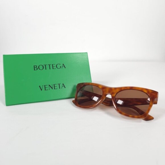 NWT BOTTEGA VENETA HAVANA-HAVANA BROWN SUNGLASSES JAPAN 🇯🇵 Made BV1061S UNISEX - Picture 11 of 16